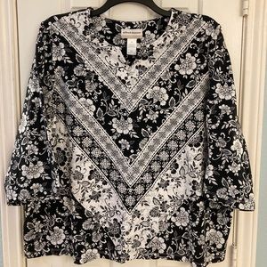 Alfred Dunner notch neck, size 3X